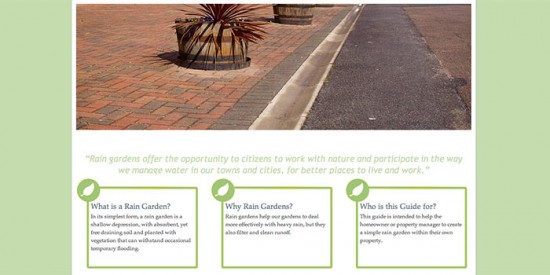 A fairly basic website design built for UK Rain Gardens information.
